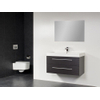 Saniclass Florence Meuble salle de bain avec miroir 100x47cm 1 trou pour robinetterie Black Wood SW6803 Saniclass Florence Meuble salle de bain avec miroir 100x47cm 1 trou pour robinetterie Black Wood SW6803