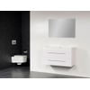 Saniclass Florence badmeubel met spiegel 100x48.5cm 0 kraangaten hoogglans wit sw6520 Saniclass Florence badmeubel met spiegel 100x48.5cm 0 kraangaten hoogglans wit sw6520
