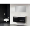 Saniclass Florence badmeubel met spiegel 120x48.5cm zonder kraangat black diamond SW7036 Saniclass Florence badmeubel met spiegel 120x48.5cm zonder kraangat black diamond SW7036