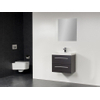 Saniclass XXS Meuble avec miroir 60x38cm polybéton 1 trou pour robinetterie Black Wood SW18156 Saniclass XXS Meuble avec miroir 60x38cm polybéton 1 trou pour robinetterie Black Wood SW18156