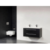 Saniclass XXS meuble 100cm polybéton 2 trous pour robinetterie Black Wood SW18170 Saniclass XXS meuble 100cm polybéton 2 trous pour robinetterie Black Wood SW18170