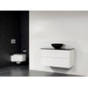 BRAUER New Future Corestone13 vasque à poser noir meuble 100cm Blanc brillant sans miroir SW17793