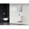 BRAUER Exclusive Line Kera Meuble salle de bain avec miroir 60cm 1 trou pour robinetterie Blanc SW739