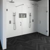 Saniclass Create profielloze nis cabine XL 276.9x200cm met stabilisatiestangen RVS geborsteld SW486647 Saniclass Create profielloze nis cabine XL 276.9x200cm met stabilisatiestangen RVS geborsteld SW486647