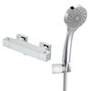 Adema Alcedo Robinet de douche thermostatique carré avec douchette Chrome SW444776 Adema Alcedo Robinet de douche thermostatique carré avec douchette Chrome SW444776