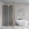 Aqua Vista Oria Linea porte de niche - 90x200cm - incl. kit de montage - verre fumé - cuivre brossé SW1428262