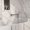 Robinet de baignoire encastré Brauer Brushed Carving - ensemble de douche - sortie de 20 cm - avec partie encastrable - 3 boutons avec relief - douchette à main 1 fonction - PVD - inox brossé SW716064 Robinet de baignoire encastré Brauer Brushed Carving - ensemble de douche - sortie de 20 cm - avec partie encastrable - 3 boutons avec relief - douchette à main 1 fonction - PVD - inox brossé SW716064