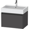 Duravit Ketho.2 Wastafelonderbouwkast - met 1 lade - 68.4x46x44cm - met greep antraciet - grafiet mat SW772036
