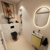 MONDIAZ TURE-DLUX Meuble toilette - 40cm - Oro - EDEN - vasque Ostra - position droite - sans trou de robinet SW1104941