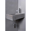 Forzalaqua Venetia lave-mains 40x22x10cm lavabo gauche 1 trou de robinet droit Pierre naturelle Granit adouci FO100074
