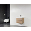 Saniclass Natural Wood Badmeubelset 60cm hangend model grey oak met wastafel wit 1 kraangat zonder spiegel SW9148 Saniclass Natural Wood Badmeubelset 60cm hangend model grey oak met wastafel wit 1 kraangat zonder spiegel SW9148