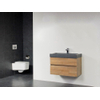 Saniclass Natural Wood Badmeubelset 80cm hangend model grey oak met wastafel natuursteen grey stone 1 kraangat zonder spiegel SW9154 Saniclass Natural Wood Badmeubelset 80cm hangend model grey oak met wastafel natuursteen grey stone 1 kraangat zonder spiegel SW9154