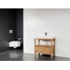 Saniclass Natural Wood meuble 60cm Grey Oak avec vasque blanche 1 trou pour robinetterie sans miroir SW9147 Saniclass Natural Wood meuble 60cm Grey Oak avec vasque blanche 1 trou pour robinetterie sans miroir SW9147