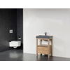 Saniclass Natural Wood Set de meubles 80cm Grey Oak avec lavabo en pierre naturelle Grey Stone 1 trou pour robinetterie sans miroir SW9153 Saniclass Natural Wood Set de meubles 80cm Grey Oak avec lavabo en pierre naturelle Grey Stone 1 trou pour robinetterie sans miroir SW9153