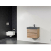 Saniclass Natural Wood Badmeubelset 60cm hangend model grey oak met wastafel natuursteen grey stone 1 kraangat zonder spiegel SW9150 Saniclass Natural Wood Badmeubelset 60cm hangend model grey oak met wastafel natuursteen grey stone 1 kraangat zonder spiegel SW9150