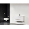 Saniclass Smallline meuble 100cm céramique Blanc 1 trou pour robinetterie SW8255 Saniclass Smallline meuble 100cm céramique Blanc 1 trou pour robinetterie SW8255
