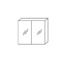 Adema Armoire de toilette avec 2 portes 100x65x13cm Blanc brillant SW20346 Adema Armoire de toilette avec 2 portes 100x65x13cm Blanc brillant SW20346