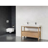 Saniclass Natural Wood Set de meubles 120cm Grey Oak avec lavabo blanc avec 2 trous pour robinetterie sans miroir SW9163 Saniclass Natural Wood Set de meubles 120cm Grey Oak avec lavabo blanc avec 2 trous pour robinetterie sans miroir SW9163