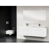 Saniclass Foggia badmeubelset 160cm 2 kraangaten wit met spiegel SW20430 Saniclass Foggia badmeubelset 160cm 2 kraangaten wit met spiegel SW20430