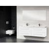Saniclass Foggia badmeubelset 120cm met 4 lades met 2 wasbakken en 2 kraangaten wit met spiegel SW20460 Saniclass Foggia badmeubelset 120cm met 4 lades met 2 wasbakken en 2 kraangaten wit met spiegel SW20460