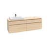 Villeroy en Boch Legato onderkast met LED verlichting met 4 laden voor wastafel links 160x50x55cm iep impresso 1024941 Villeroy en Boch Legato onderkast met LED verlichting met 4 laden voor wastafel links 160x50x55cm iep impresso 1024941