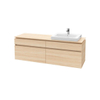 Villeroy en Boch Legato onderkast met LED verlichting met 4 laden voor wastafel rechts 160x50x55cm santana oak 1024926 Villeroy en Boch Legato onderkast met LED verlichting met 4 laden voor wastafel rechts 160x50x55cm santana oak 1024926