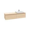 Villeroy en Boch Legato onderkast met LED verlichting met 2 laden voor wastafel rechts 160x50x38cm santana oak 1024878 Villeroy en Boch Legato onderkast met LED verlichting met 2 laden voor wastafel rechts 160x50x38cm santana oak 1024878