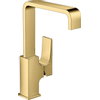 Hansgrohe Metropol Wastafelkraan - 230 met push open waste - met 120° draaibare uitloop 16.5cm - glans goud SW297573