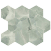 Terravito Davella wand- en vloertegel - 26x30cm - Natuursteen look - hexagon - Jade pulido gepolijst (groen) SW1120053