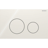 Geberit Sigma40 bedieningsplaat - 2-toets spoeling - extra dun - ronde knoppen - glas - glans zandgrijs (beige) SW1237133