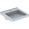 Geberit 300 Comfort wastafel - 55cm - 1 kraangat - zonder overloop KeraTect - wit SW417401