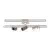 BRAUER Caniveau de douche - sans cadre - 60x7x6.7cm - à fond creux - sortie latérale - inox SW20636