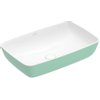 Villeroy en Boch Artis opzetwastafel rechthoekig 58x38x12.5cm zonder kraangat zonder overloop mint SW68836 Villeroy en Boch Artis opzetwastafel rechthoekig 58x38x12.5cm zonder kraangat zonder overloop mint SW68836