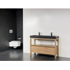 Saniclass Natural Wood Badmeubelset 120cm grey oak met wastafel natuursteen Black Spirit 2 kraangaten zonder spiegel SW9165 Saniclass Natural Wood Badmeubelset 120cm grey oak met wastafel natuursteen Black Spirit 2 kraangaten zonder spiegel SW9165