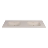 Saniclass Torino Plan vasque meuble - 160.5x46x17.5cm - solid surface - 2 vasques - sans trou de robinetterie - blanc cassé SW1471860