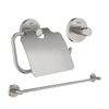 Grohe Essentials Accessoireset 3-delig - handdoekhouder - handdoekhaak - toiletrolhouder met klep - Supersteel (RVS) SW529095