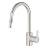 Grohe Feel Keukenkraan - hoog - uittrekbare uitloop - 2 straalsoorten - Brushed Supersteel (RVS) SW229113