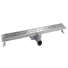 Wiesbaden Dreen DG03 RVS douchegoot met flens inclusief sifon 40mm 90x7cm RVS SW699863 Wiesbaden Dreen DG03 RVS douchegoot met flens inclusief sifon 40mm 90x7cm RVS SW699863