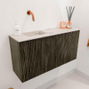 Mondiaz JOYA-DLUX 80cm toiletmeubel - kleur Shadow - Wastafel FAYE positie Links Zonder kraangat kleur Nata. SW1424967