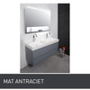 INK wastafelonderkast 120x45x52cm 2 lades greeploos met 45 graden afwerking rondom MDF lak antraciet mat SB1240441