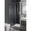 Simpsons Edge Porte pivotante 100x195cm profil argent et verre transparent SW21395 Simpsons Edge Porte pivotante 100x195cm profil argent et verre transparent SW21395