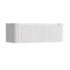 H&R Badmeubelen Juice Wastafelonderkast - 120x45x40cm - afgeronde hoeken - 3D-front - 1 lade - geïntegreerde greep - wit mat SW1259198
