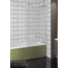 Simpsons Ten badwand 90x150cm zilver profiel helder glas SW21628 Simpsons Ten badwand 90x150cm zilver profiel helder glas SW21628