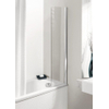 Simpsons Supreme badwand 1 delig 30x128cm zilver profiel helder glas SW21580 Simpsons Supreme badwand 1 delig 30x128cm zilver profiel helder glas SW21580