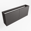 Mondiaz FOWY Meuble sous lave-mains - 120x22x50cm - 2 portes - push to open - softclose - Dark Grey SW1016923