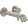 Villeroy & Boch Dawn wastafeluitloop set - zonder pop up - wandmontage afbouwdeel - Brushed Nickel (rvs) SW974312