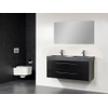 Saniclass Exclusive line Grey Stone 120 badmeubel black wood 2 laden 2 kraangaten met spiegel SW21684 Saniclass Exclusive line Grey Stone 120 badmeubel black wood 2 laden 2 kraangaten met spiegel SW21684
