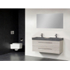 Saniclass Exclusive Line Grey Stone Meuble salle de bains 120cm Beach avec 2 tiroirs 2 trous pour robinetterie avec miroir SW21682 Saniclass Exclusive Line Grey Stone Meuble salle de bains 120cm Beach avec 2 tiroirs 2 trous pour robinetterie avec miroir SW21682