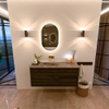 Mondiaz CIRO-DLUX Badkamermeubelset - 120x45x50cm - Solid surface wastafel Sombra - 1 wasbak Links - zonder kraangaten - 2 lades - Shadow SW1532764