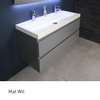 INK Dock badmeubelset 120x40x6cm greeploos gelakt MDF gelakt mat wit SW21745 INK Dock badmeubelset 120x40x6cm greeploos gelakt MDF gelakt mat wit SW21745